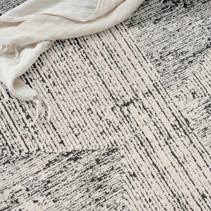 Calvin Klein CK024 Irradiant Cream & Black Rug, in 2 Sizes