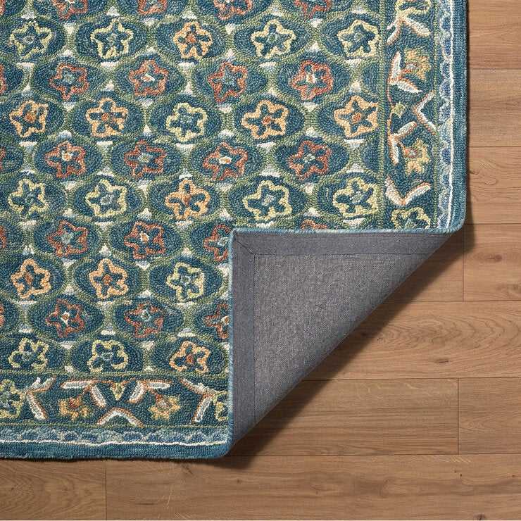 Livabliss Fairfax Blue Wool Rug, in 2 Sizes Livabliss Fairfax Blue Wool Rug, in 2 Sizes