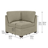 Thomasville Tisdale Beige Fabric Corner Chair