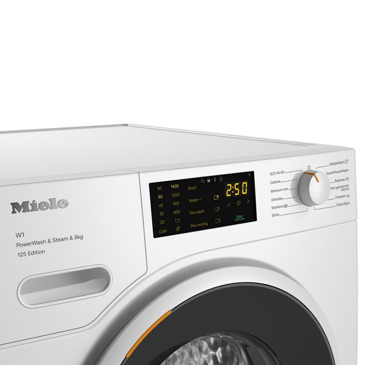 Miele WWB380 WCS 125, 8kg Washing Machine, A Rated in White
