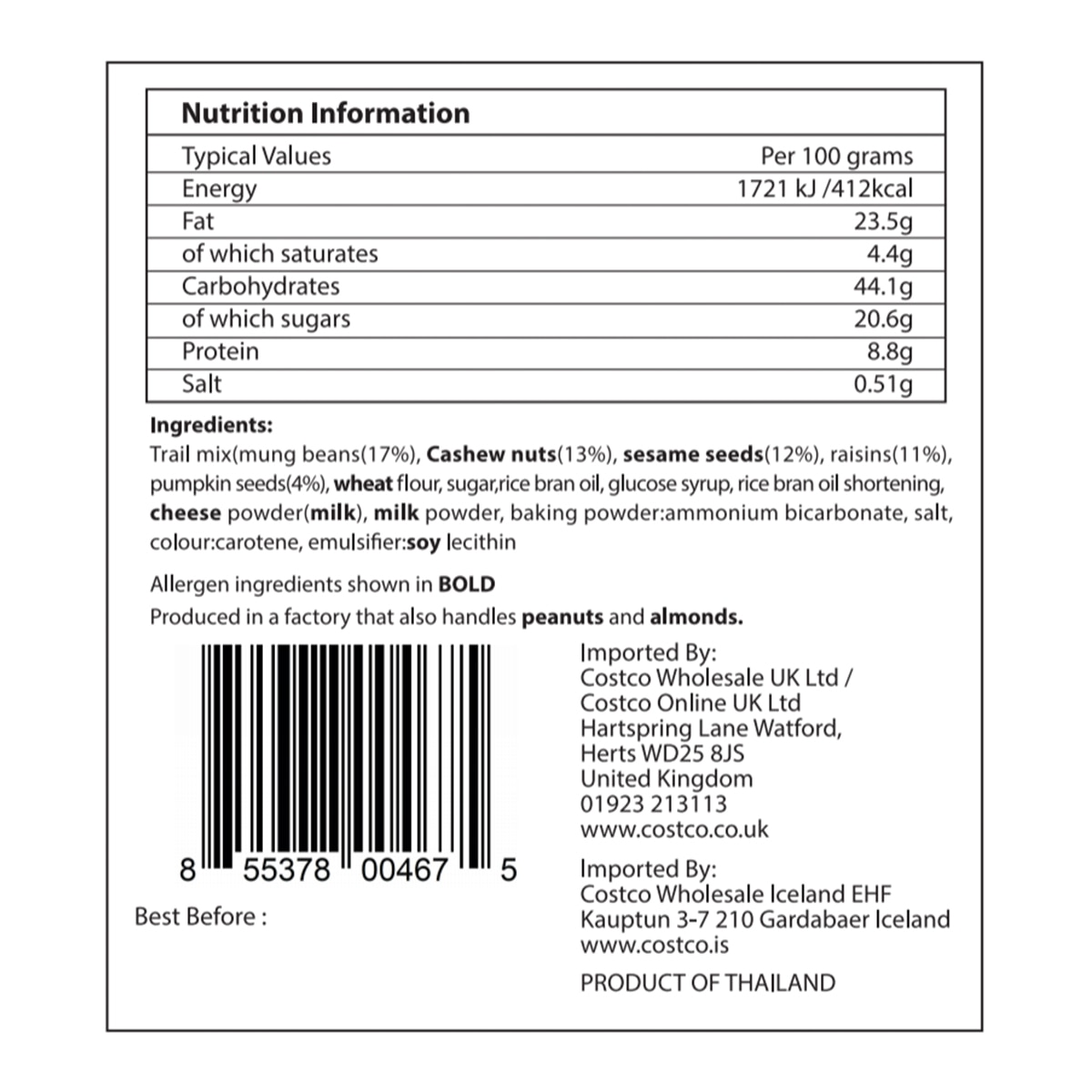 In Season Crispy Trail Mix Crackers, 232g