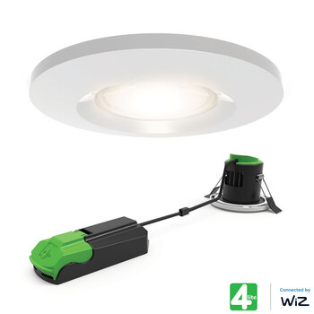 4lite WiZ Connected LED Fire Rated IP65 Downlight White 