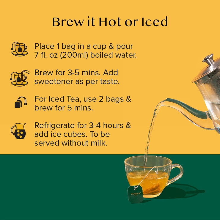 Vahdam Turmeric Tea Variety, 70 Pack