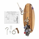 Studio image of the hook and ring game and mounting screws Studio image of the hook and ring game and mounting screws