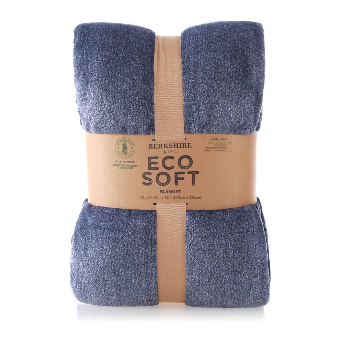 Berkshire Life EcoSoft Blanket, 249 x 234 cm, in Dark Blue