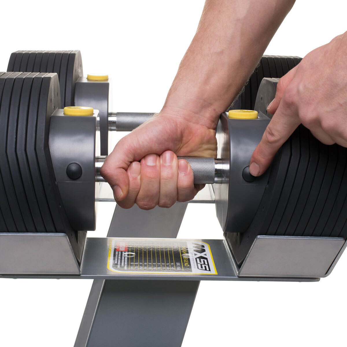 MX SELECT MX55 Rapid Change Adjustable Dumbbell System with Rack
