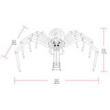 Halloween 4ft (1.2m) Giant Mutant Spider with Lights & Sounds