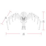 Halloween 4ft (1.2m) Giant Mutant Spider with Lights & Sounds