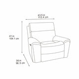 Atlanta Grey Cord Fabric Power Recliner Armchair