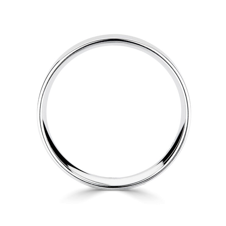 6.0mm Basic Light Court Wedding band. Platinum