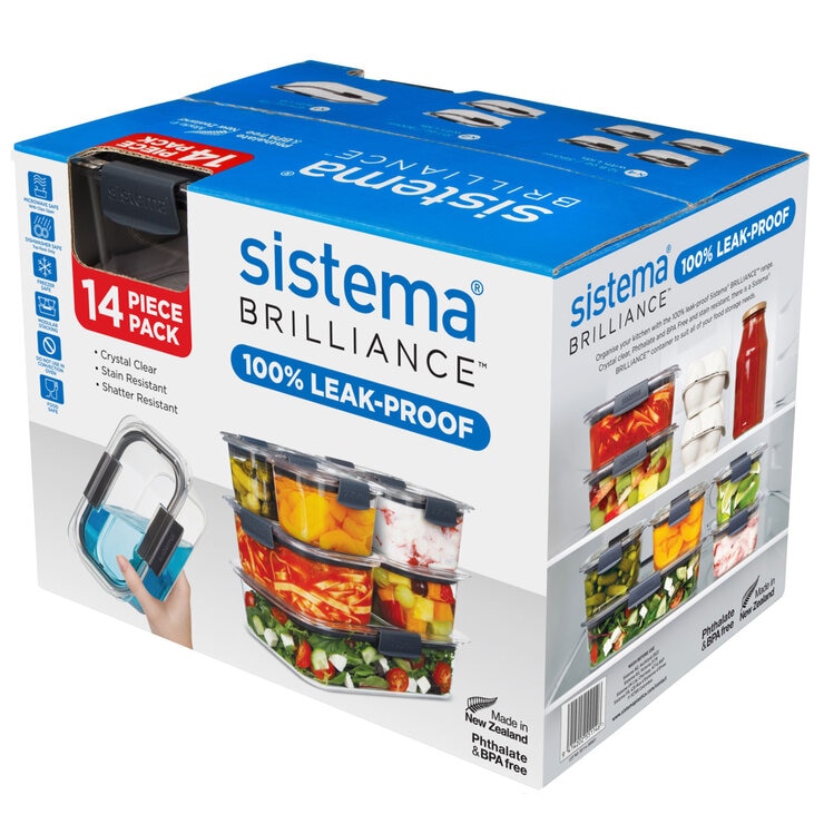 Sistema Brilliance Food Storage Set, 14 Piece