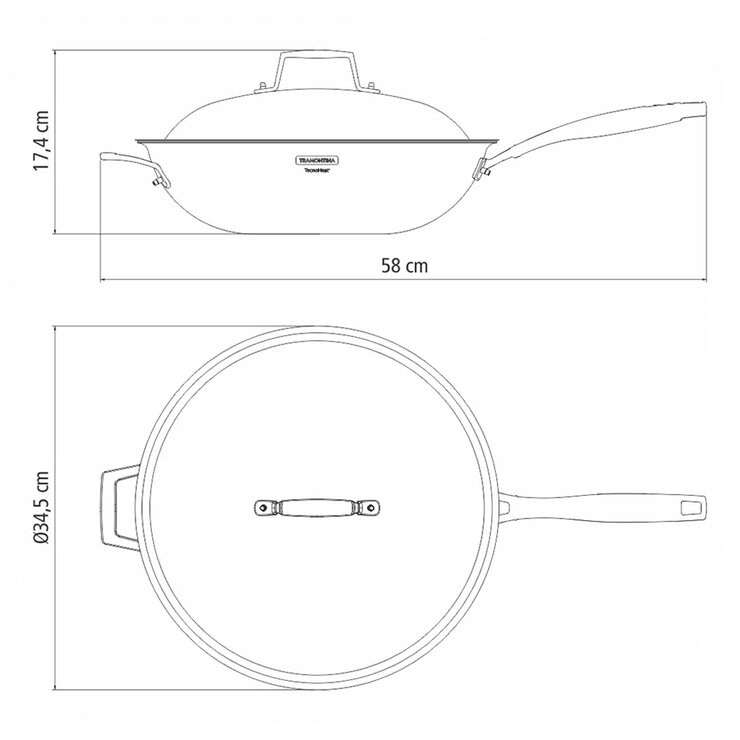 Tramontina 32cm Wok with Non-Stick