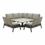 Bramblecrest Malta 4 Piece Deep Seating Patio Set with Height Adjustable Table Bramblecrest Malta 4 Piece Deep Seating Patio Set with Height Adjustable Table