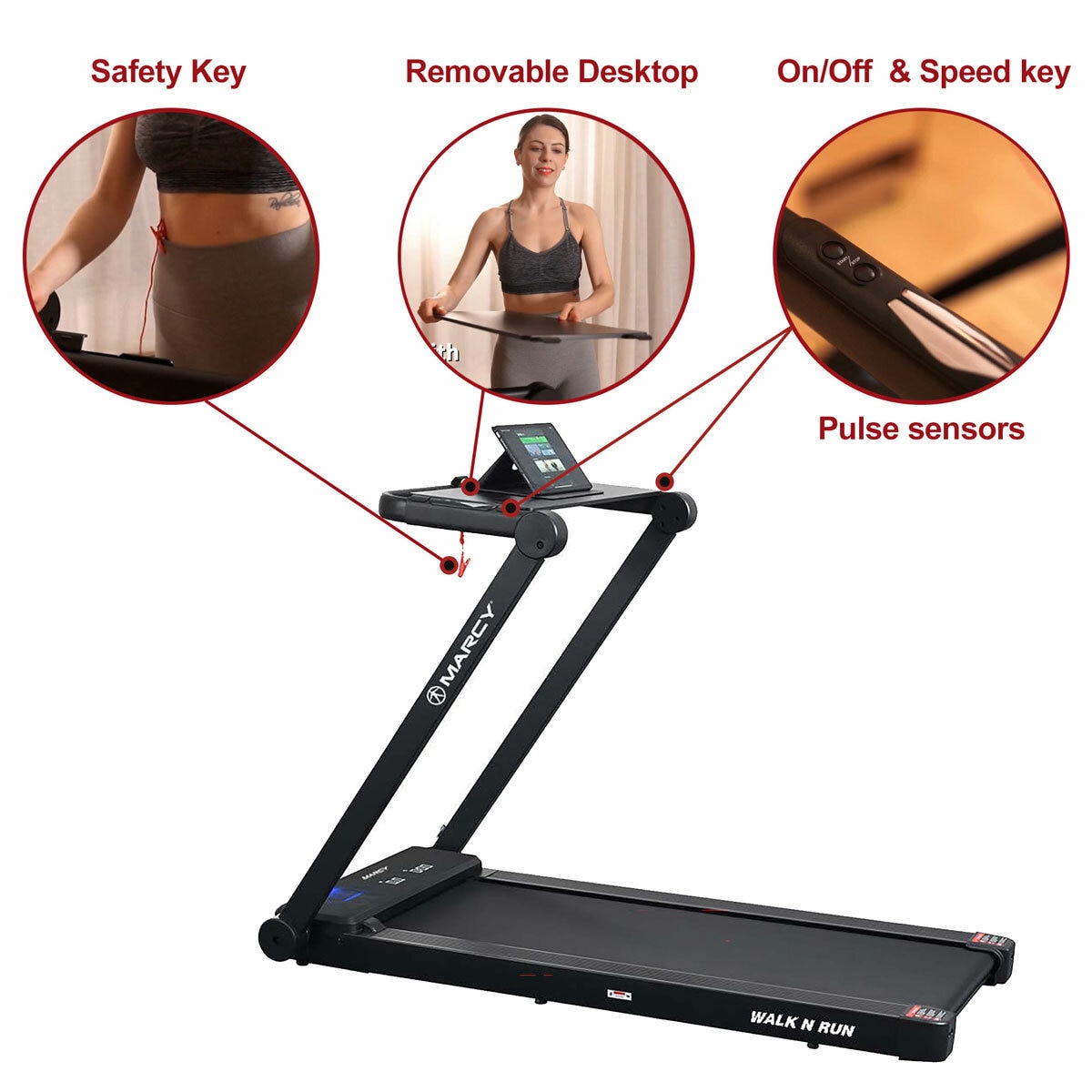Marcy Walk N Run Walking Pad Treadmill