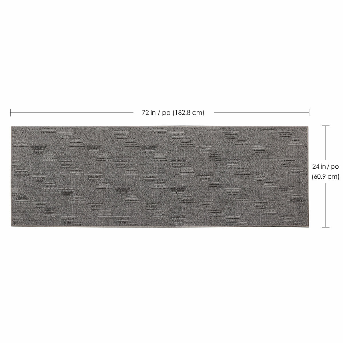 Multy Home Nova Floor Runner in Grey, 61 x 183 cm