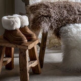 Naturally Sheepskins Mongolian Single Rug 90 x 55 cm in Mocha