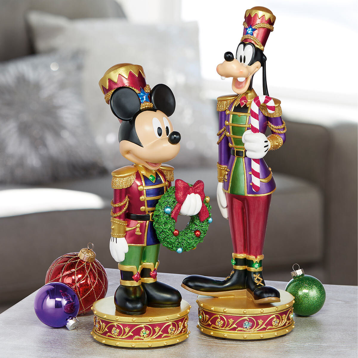 Disney Goofy & Mickey Nutcrackers 2pk Lifestyle Image at Costco.co.uk