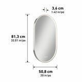 Artika Royce Oval LED Chrome Mirror with Demister Artika Royce Oval LED Chrome Mirror with Demister