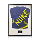 Luke Littler Signed Framed Darts Shirt with White Mount