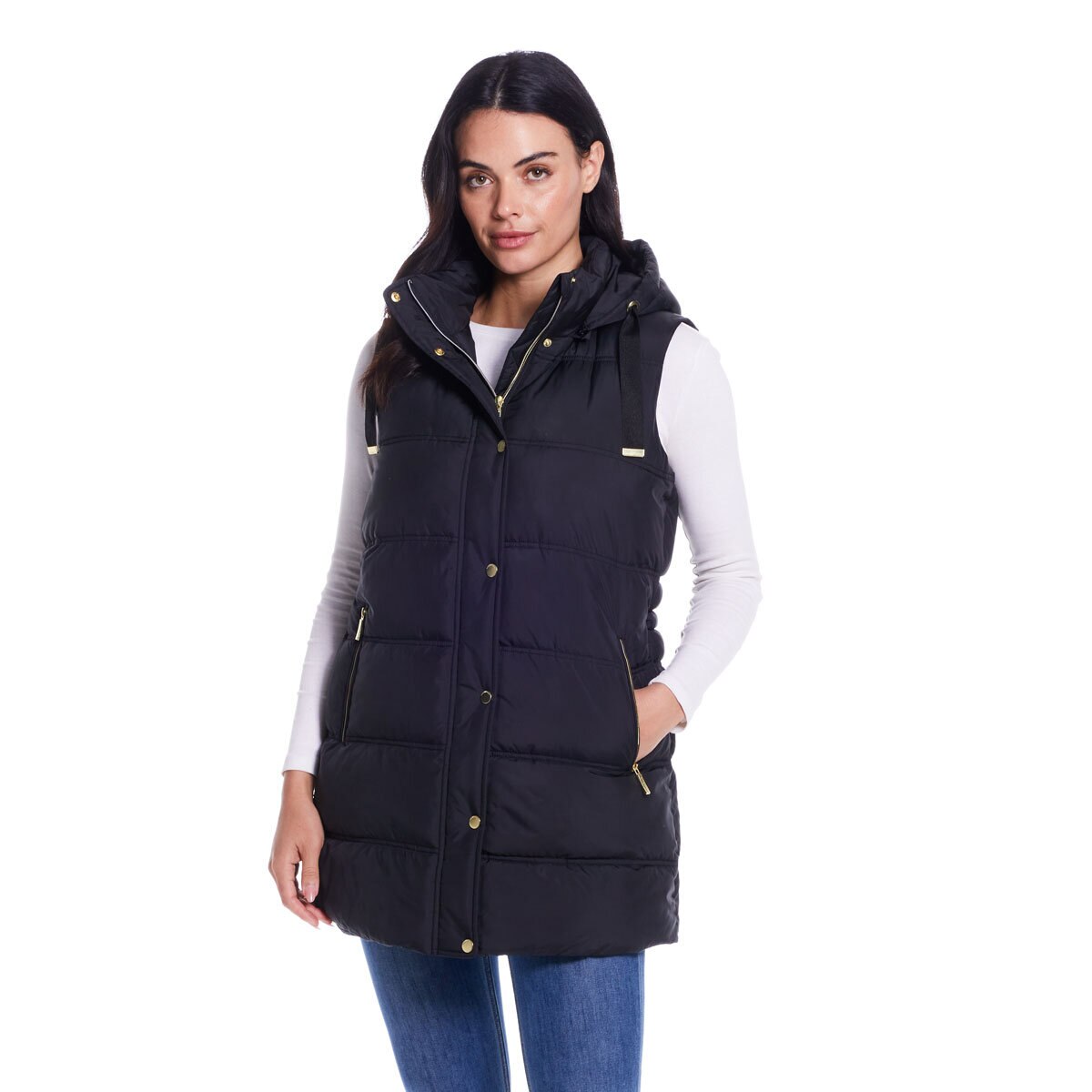 Weatherproof Ladies Hooded Long Gilet Costco UK