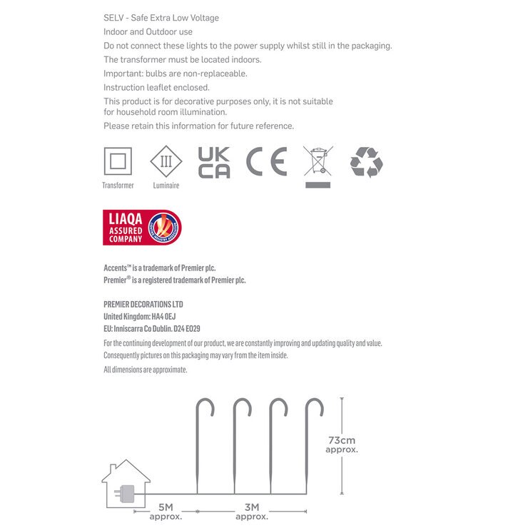 Buy 4 Piece candy Cane Lights Box Image at Costco.co.uk