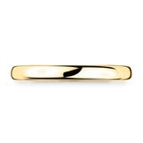 2.5mm Basic Light Court Wedding band. 18ct Yellow Gold