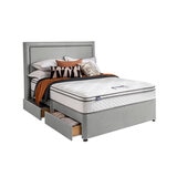 Silentnight 1200 Pocket Memory Cushion Top Mattress & Slate Grey Divan in 4 Sizes