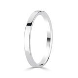 2.0mm Basic Light Court Wedding band. Platinum