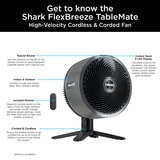 Shark FlexBreeze TableMate Fan in Charcoal, Lifestyle Image