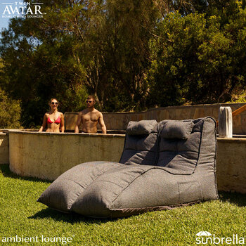  Ambient Lounge Avatar Lounger Outdoor Bean Bag Twin Pack in Dark Grey