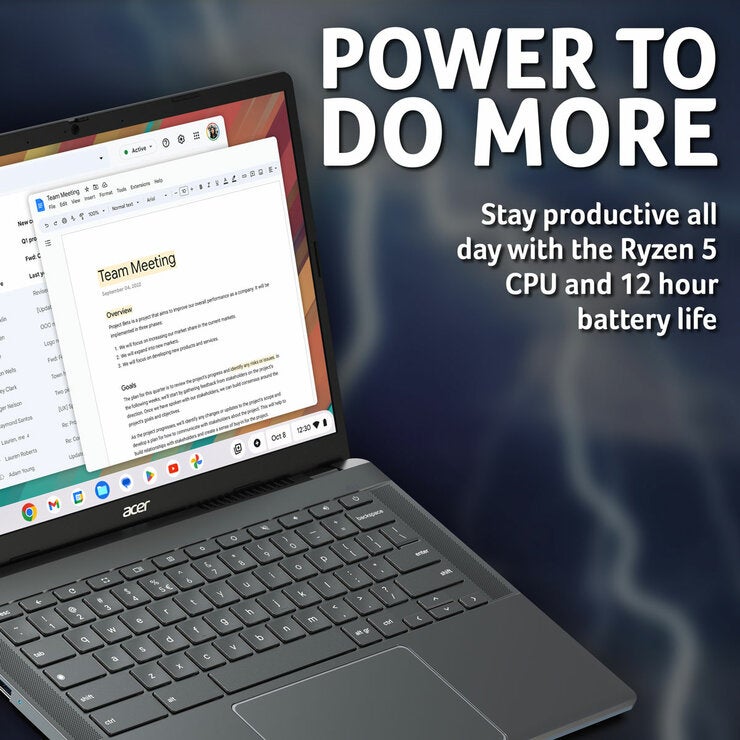 Acer Chromebook Plus, AMD Ryzen 5, 8GB RAM, 256GB SSD, 14 Inch Laptop, NX.KP4EK.00B Acer Chromebook Plus, AMD Ryzen 5, 8GB RAM, 256GB SSD, 14 Inch Laptop, NX.KP4EK.00B
