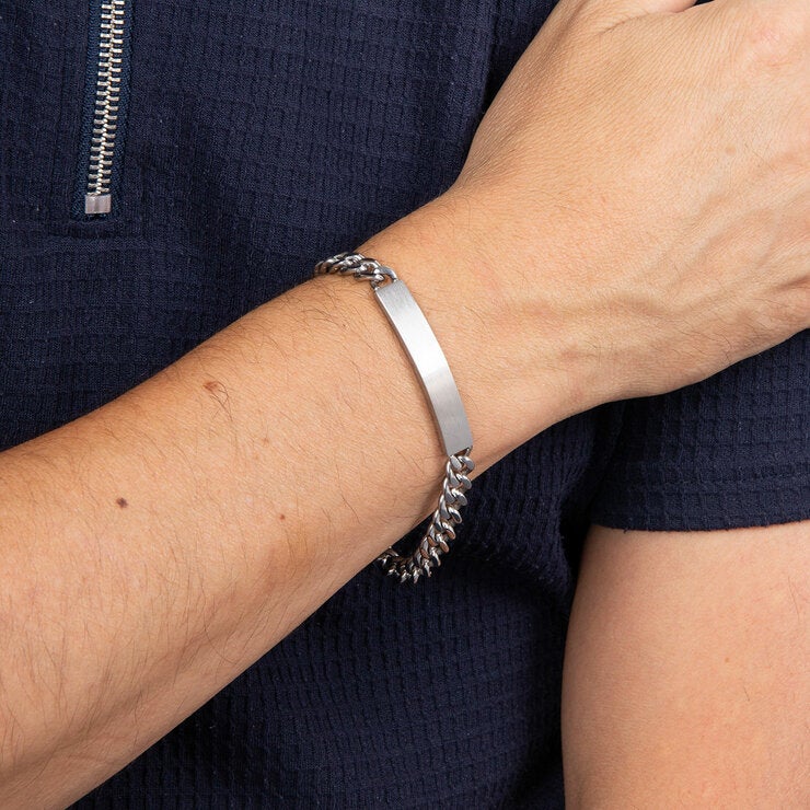 S/STEEL Brushed ID BRACELET