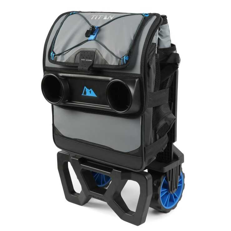 Titan 22.5 Litre (23.7 US Quart) 60 Can Rolling Cooler with All Terrain