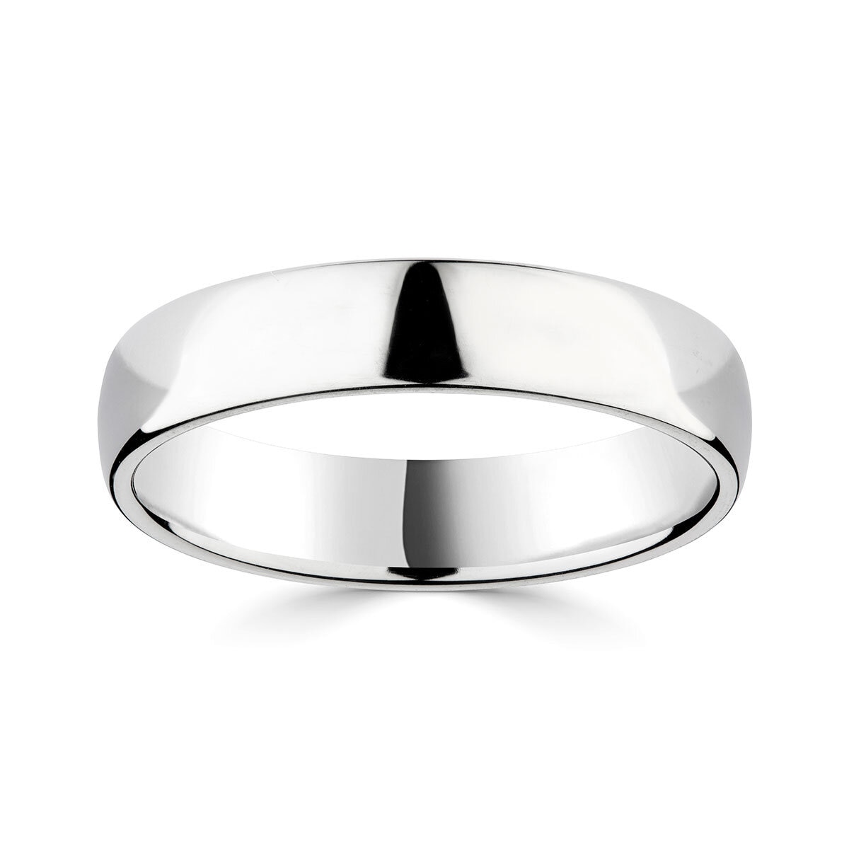 5.0mm Basic Court Wedding band. 18ct White Gold