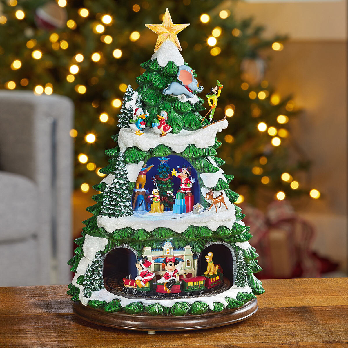 Disney 17.5 Inches (44.5cm) Animated Christmas Tree Table...