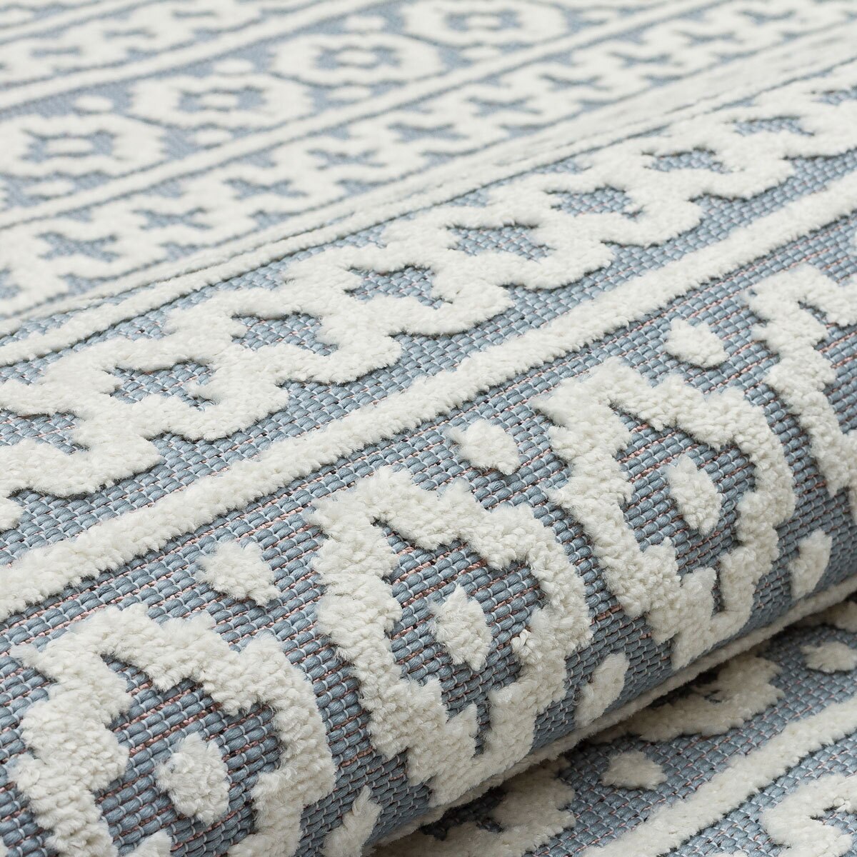 Concept Looms Jazz Deco Indoor / Outdoor Rug in Blue, 220 x 160 cm
