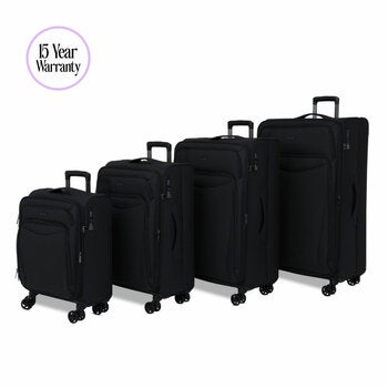 Rock Vitality Softside Suitcase 4 Piece Set in 4 Colours