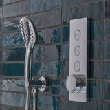 Close up image of handheld shower in lifestyle setting