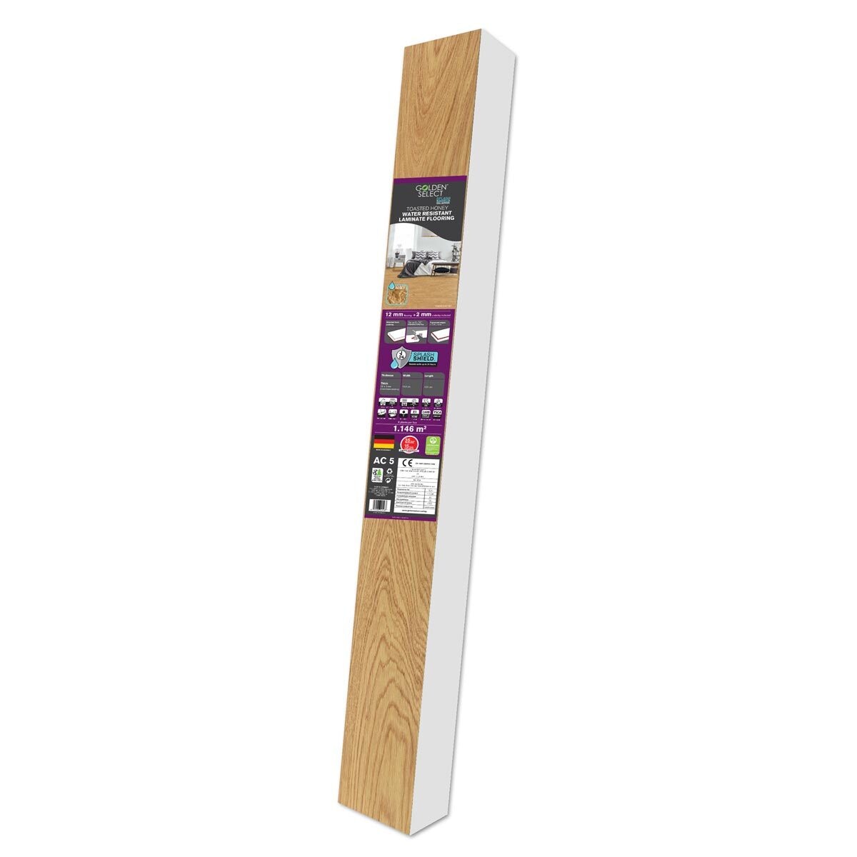 Packaged image of flooring on white back ground