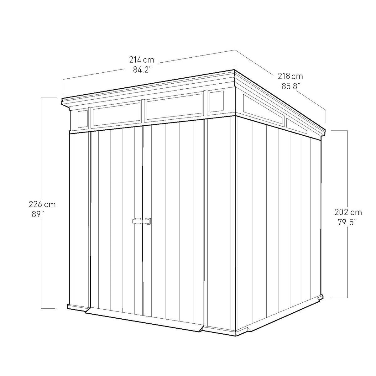 Keter Artisan 7ft x 7ft 2" (2.1 x 2.2m) Storage Shed