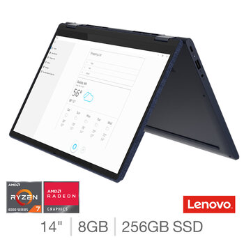 Lenovo Yoga 6, AMD Ryzen 7, 8GB RAM, 256GB SSD, 13.3 Inch Convertible 2 in 1 Laptop, 82FN0017UK