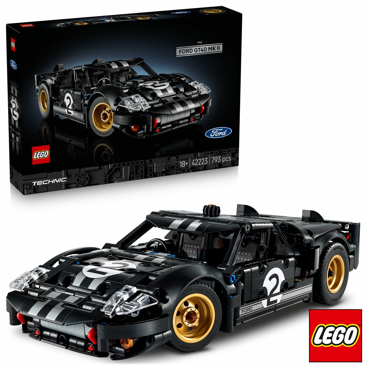 LEGO Technic 1966 Ford GT40 MKII Race Car - Model 42223 (18+ Years) LEGO Technic 1966 Ford GT40 MKII Race Car - Model 42223 (18+ Years)