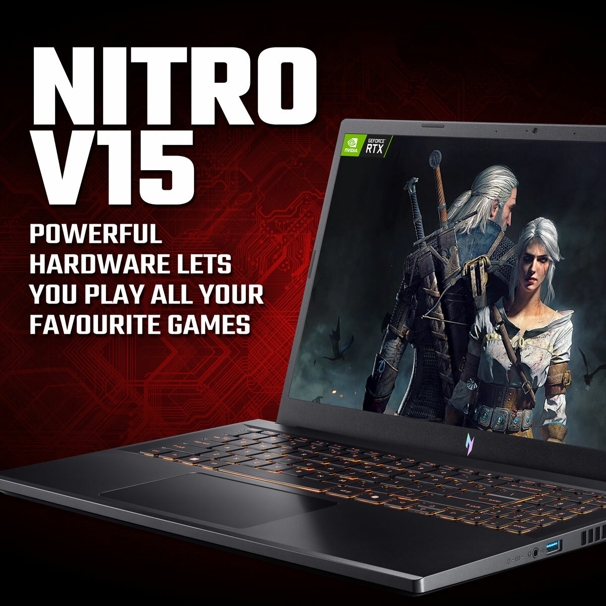Acer Nitro V15, Intel Core i5, 16GB RAM, 1TB SSD, NVIDIA GeForce RTX 5060, 15.6 Inch Gaming Laptop, NH.QZAEK.002 Acer Nitro V15, Intel Core i5, 16GB RAM, 1TB SSD, NVIDIA GeForce RTX 5060, 15.6 Inch Gaming Laptop, NH.QZAEK.002