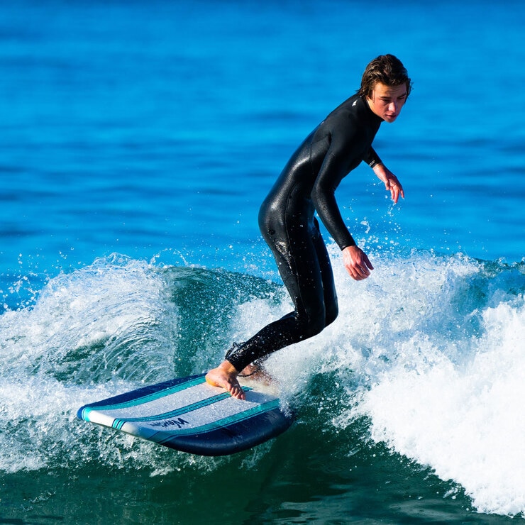 Wavestorm™ 8ft Classic Surfboard in White and Blue Costco UK