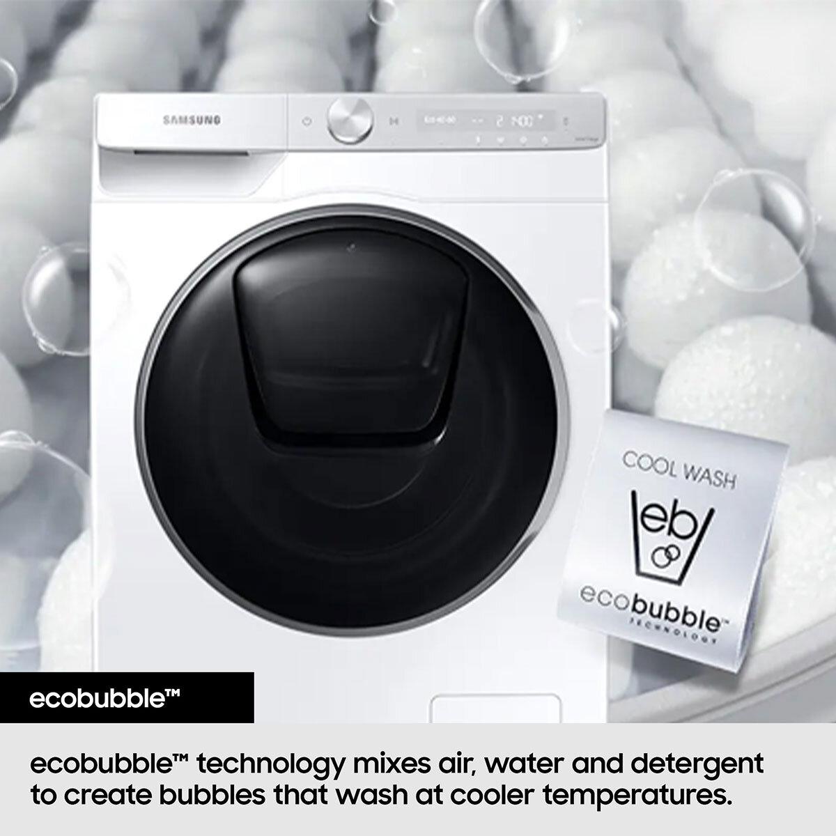 Buy Samsung Series 8 WW11DB8B95GBU1 11kg, 1400rpm Washing Machine in Black at Costco.co.uk