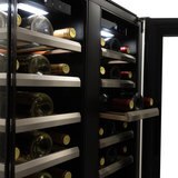 Danby DWC120KD1BSS, 40 Bottle French Door Freestanding, Dual Zone Wine Cooler in Stainless Steel