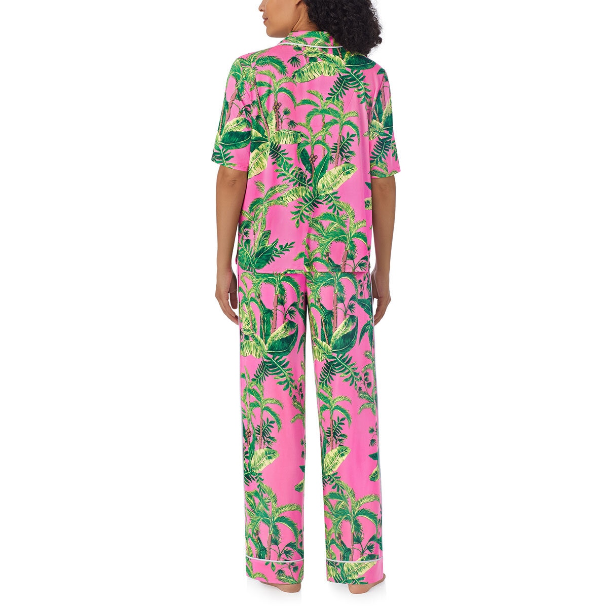 Room Service Notch Collar 2 Piece PJ Set in Pink