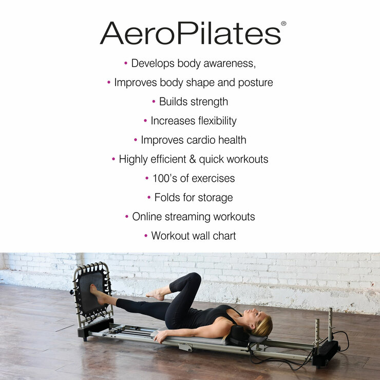 AeroPilates Reformer 435 Plus in Black/Pink