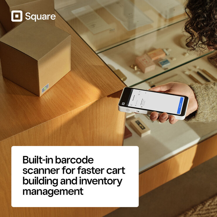 Square Handheld, portable payment terminal with protective case