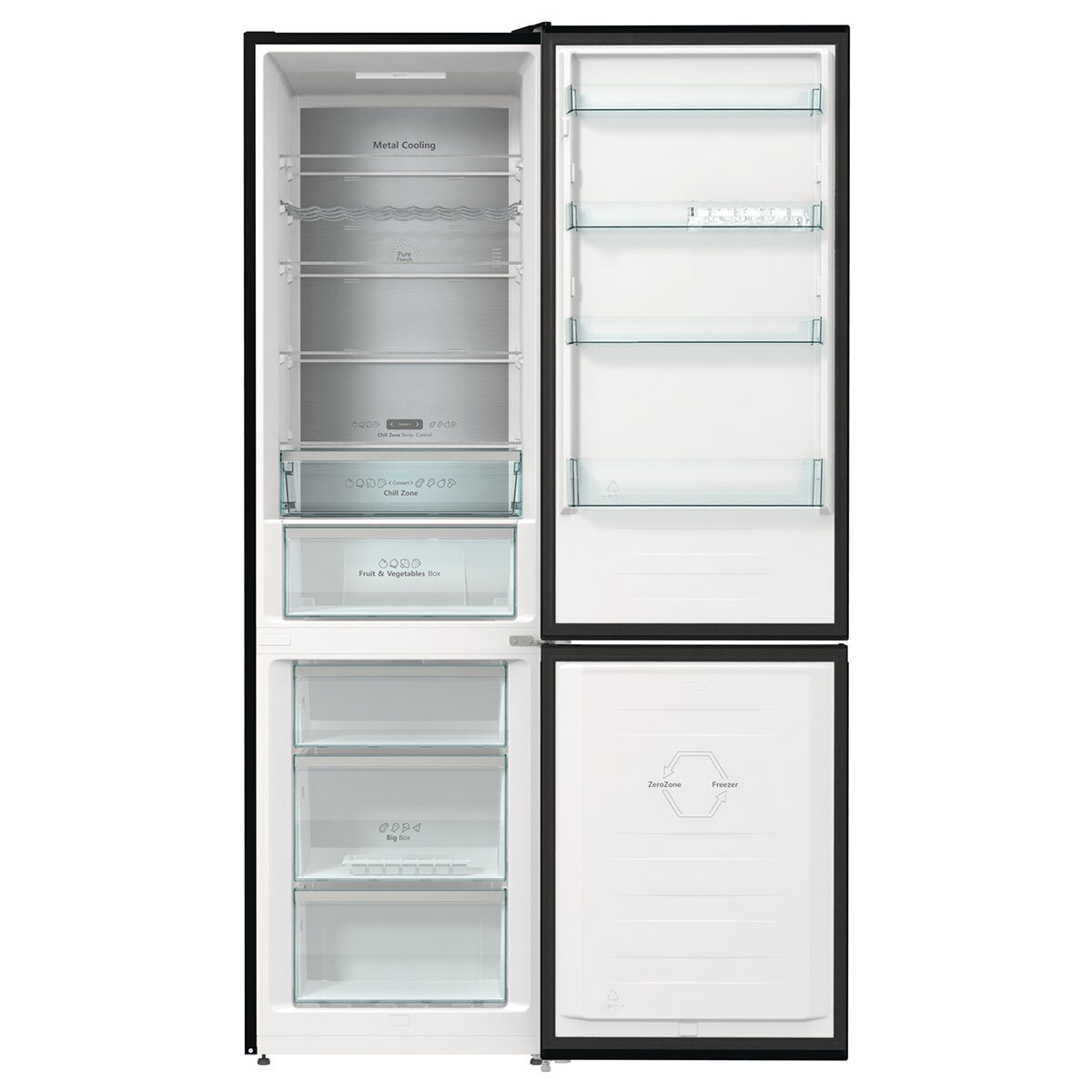 Hisense RB470N4SFC Fridge Freezer in Black